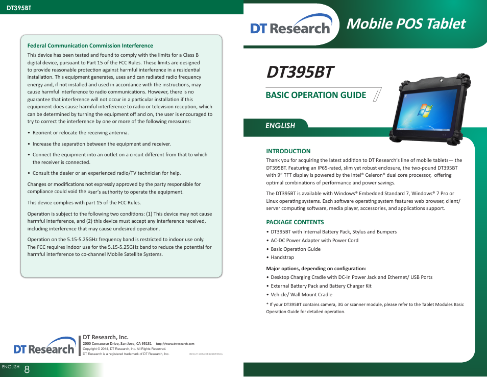 WebDT DT395BT User Manual | 4 pages