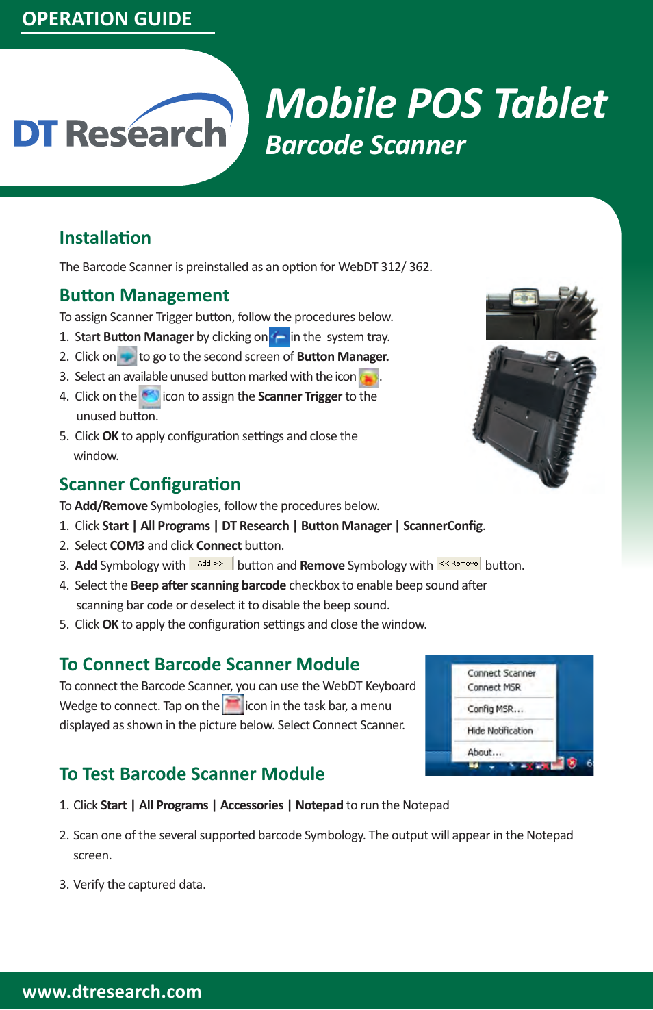 WebDT DT312/ DT362 Modules BOG (XPE/ XPPro) User Manual | 6 pages