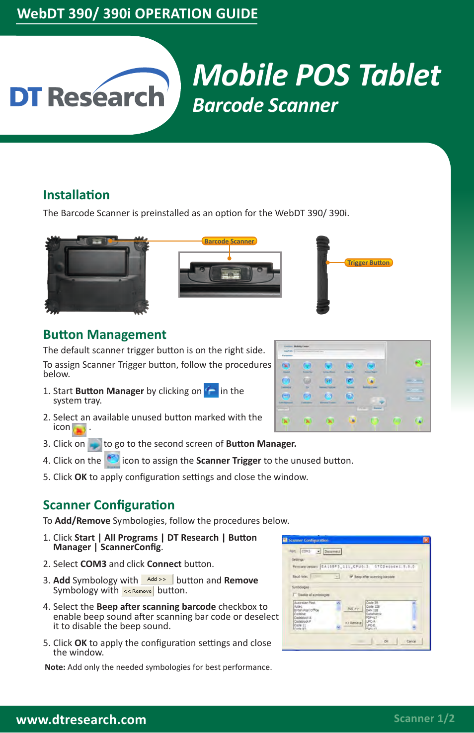 WebDT DT390/ DT390i Modules BOG (XPE/ XPPro) User Manual | 6 pages