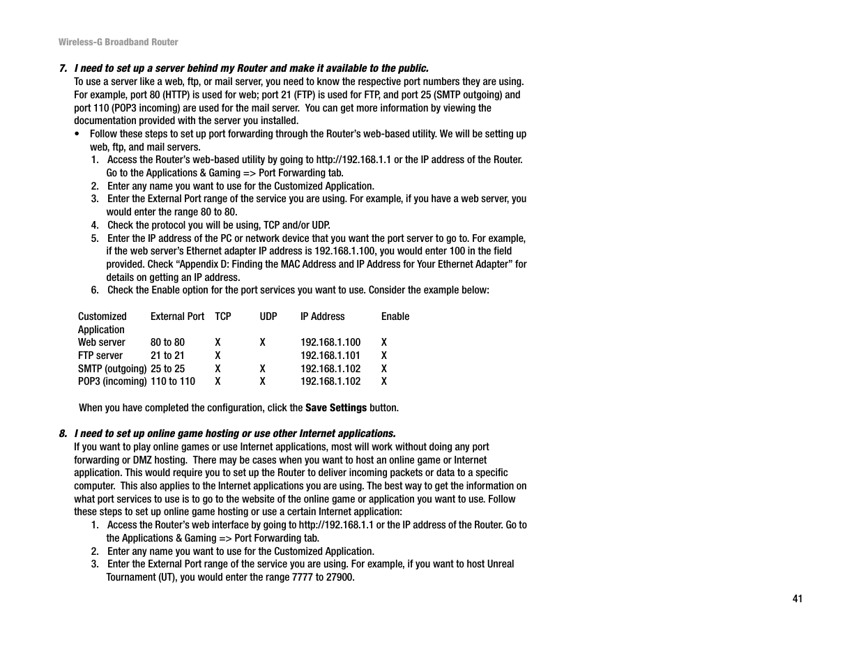 Linksys WRT54G User Manual | Page 50 / 85