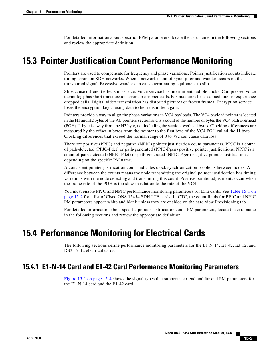 4 performance monitoring for electrical cards | Cisco ONS 15454 SDH User Manual | Page 3 / 62