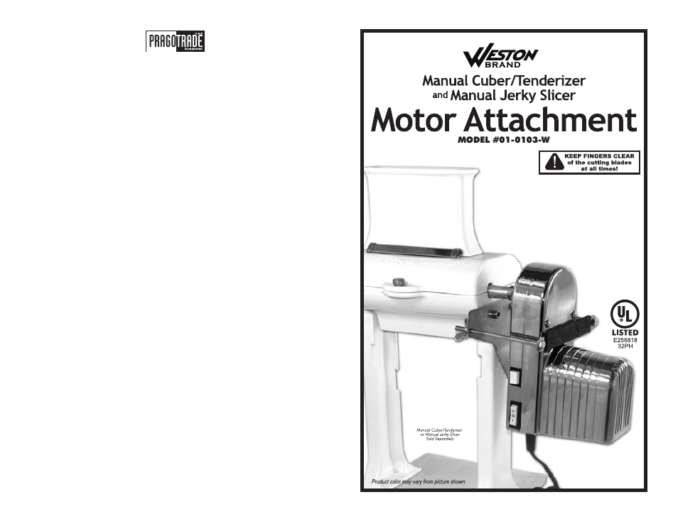 Weston Cuber/Tenderizer & Jerky Slicer Motor User Manual | 4 pages