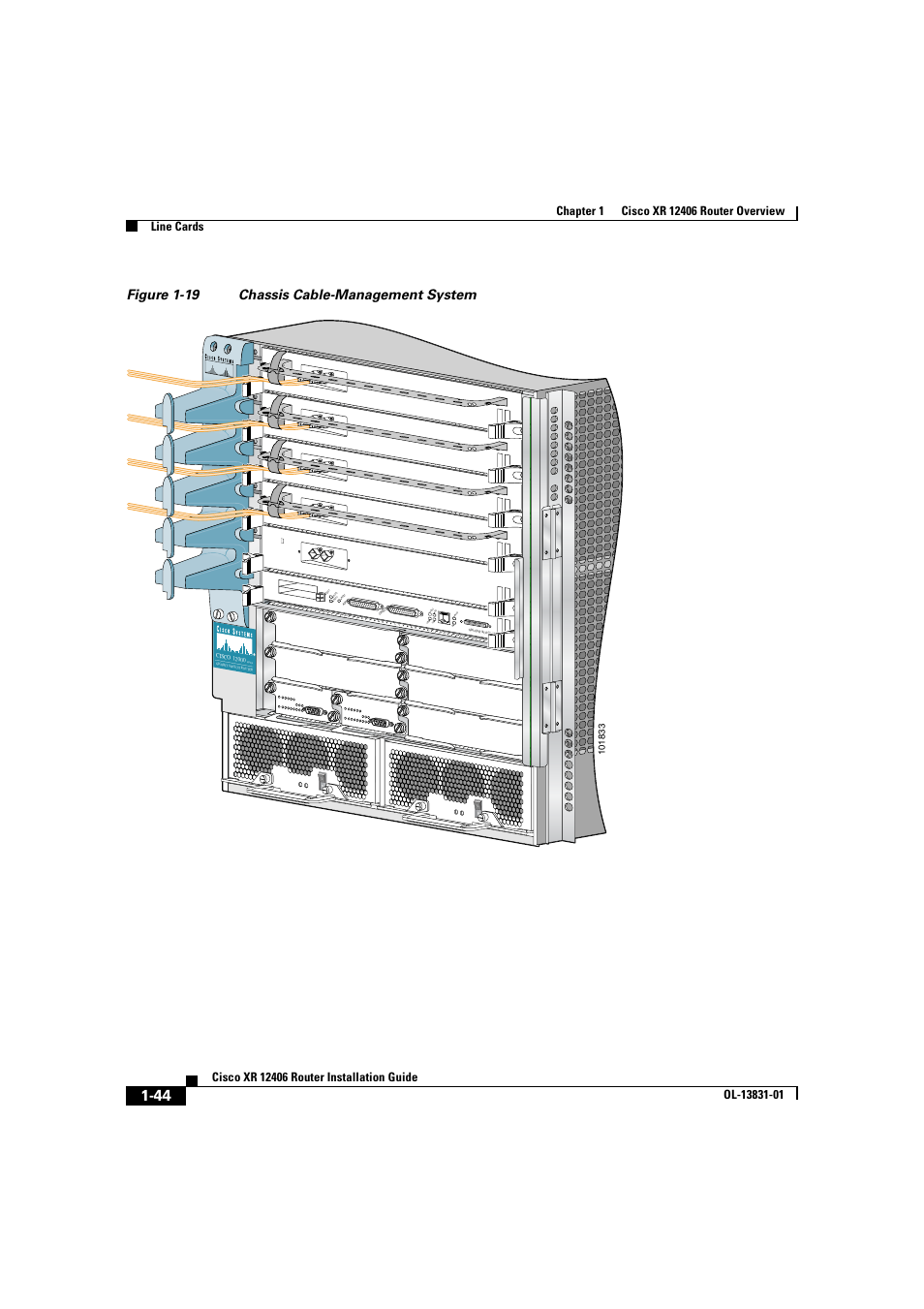 Figure 1-19 chassis cable-management system | Cisco XR 12406 User Manual | Page 60 / 252