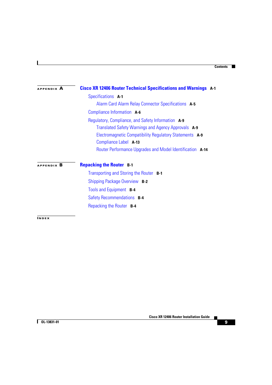 Cisco XR 12406 User Manual | Page 9 / 252
