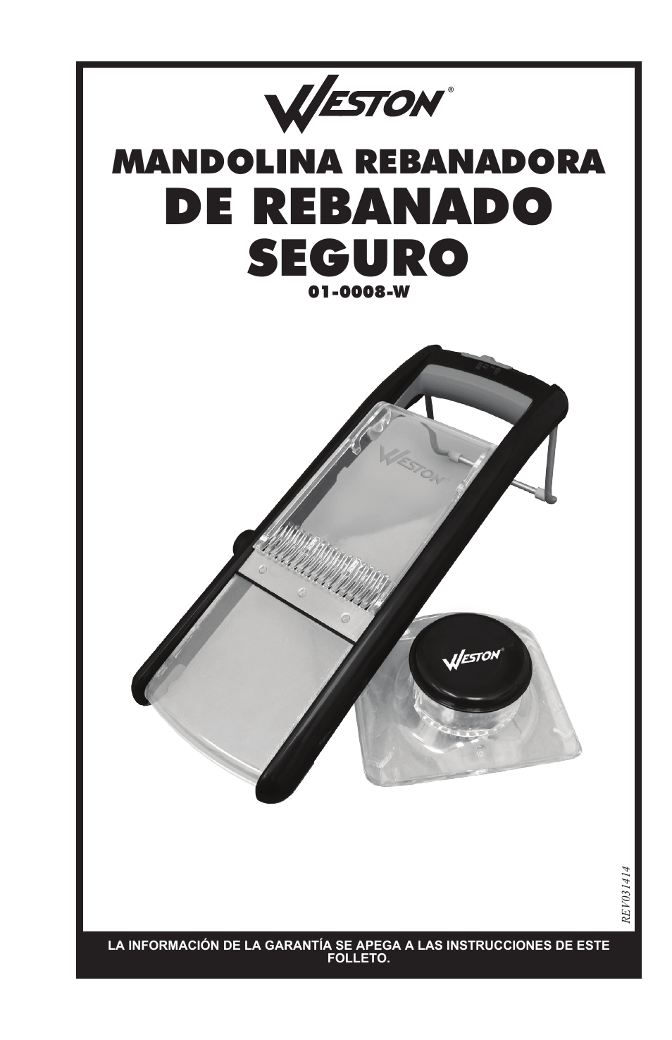 De rebanado seguro, Mandolina rebanadora | Weston Safe Slice Mandoline User Manual | Page 8 / 24