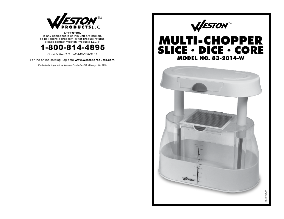 Weston Multi-Chopper User Manual | 6 pages