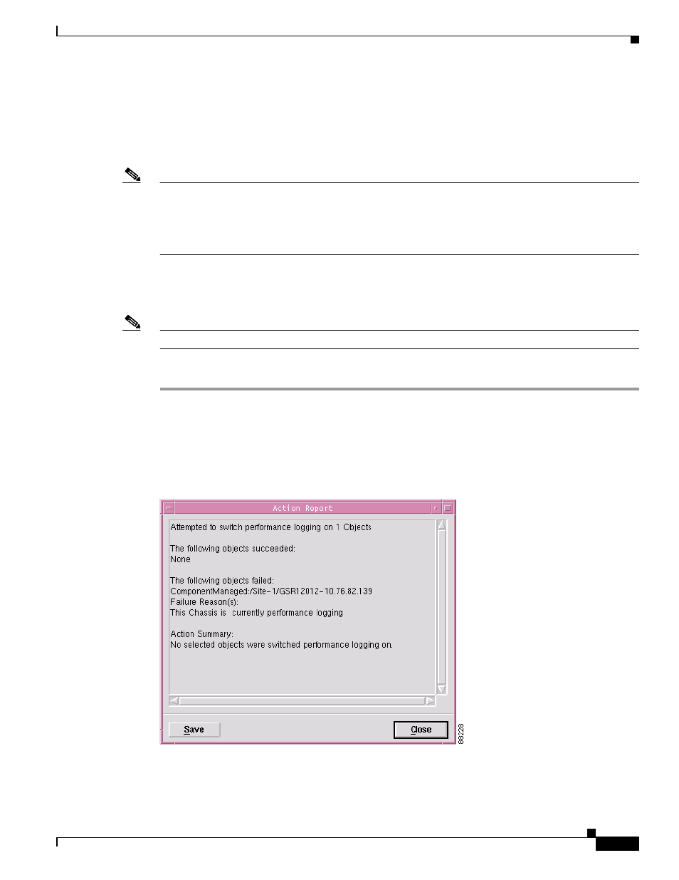 Starting global performance logging | Cisco 12000/10700 V3.1.1 User Manual | Page 123 / 602