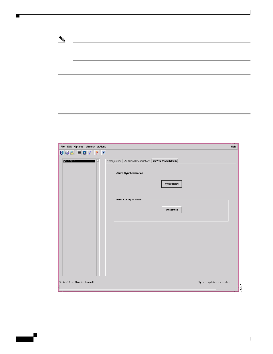 Device management tab in configuration window | Cisco 12000/10700 V3.1.1 User Manual | Page 126 / 602