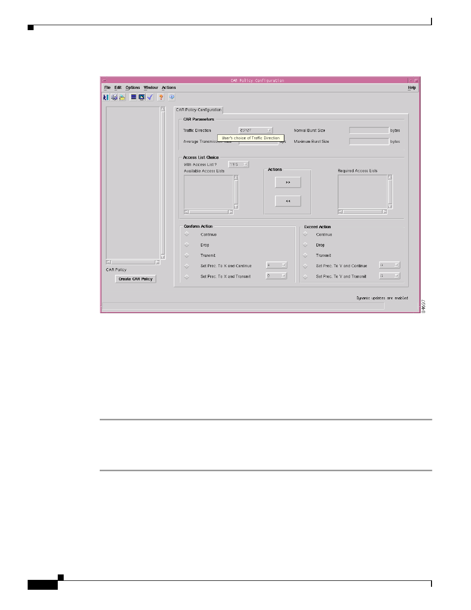 Applying an access list to a car policy | Cisco 12000/10700 V3.1.1 User Manual | Page 294 / 602