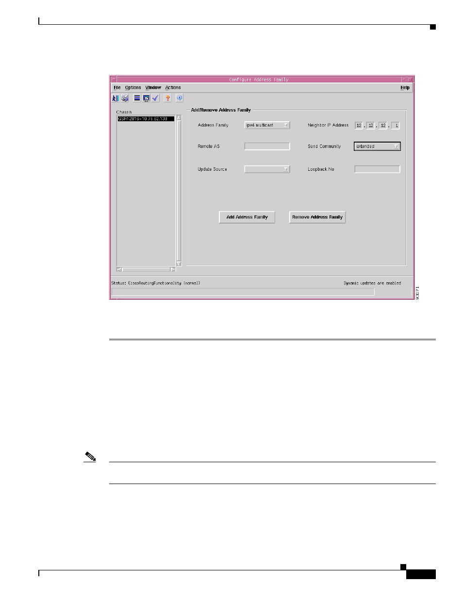 Configure address family—detailed description, Add address family | Cisco 12000/10700 V3.1.1 User Manual | Page 419 / 602