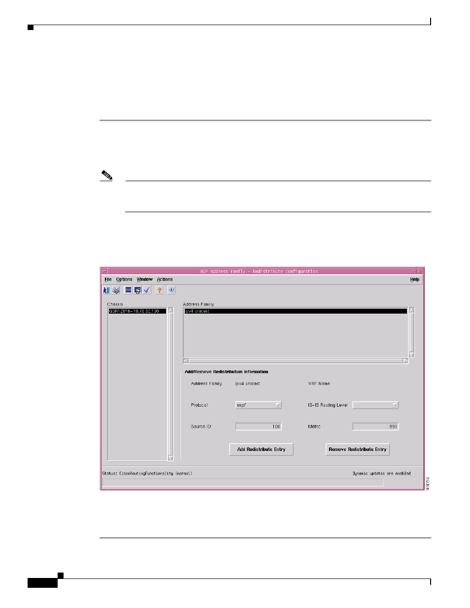 Bgp address family—redistribute configuration | Cisco 12000/10700 V3.1.1 User Manual | Page 430 / 602