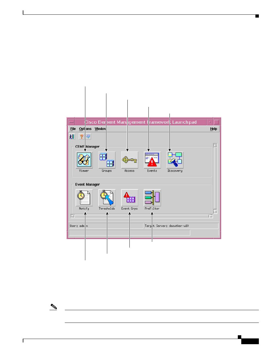 Launchpad, Launching an application, Figure 3-3 | Cisco 12000/10700 V3.1.1 User Manual | Page 59 / 602