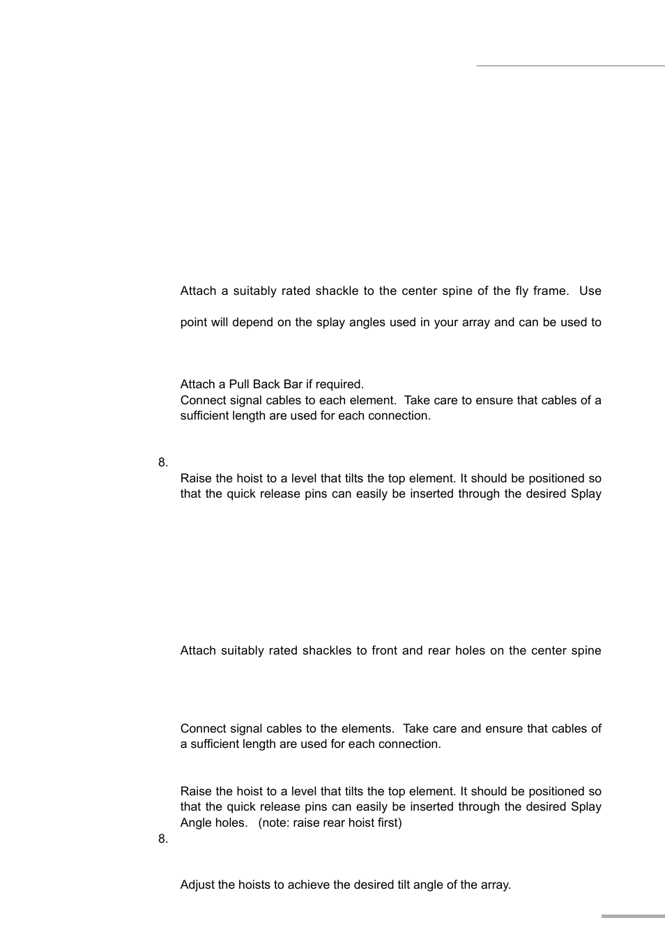 Wla series, One point hang procedure - method 1, Two point hang procedure - method 2 installation | Wharfedale Pro WLA Fly Frame User Manual | Page 15 / 24