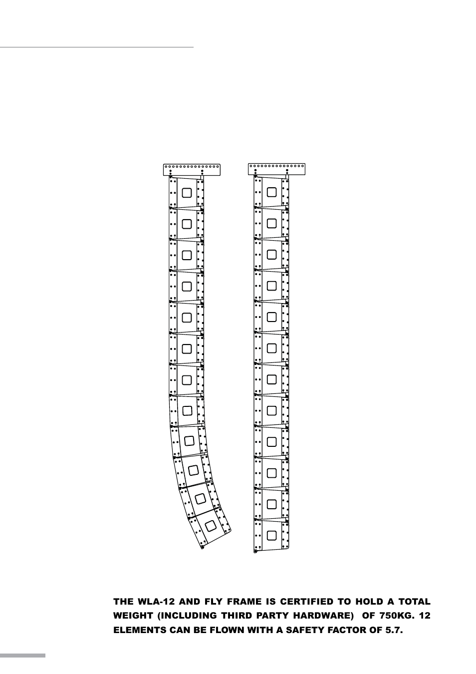 Example arrays | Wharfedale Pro WLA Fly Frame User Manual | Page 22 / 24