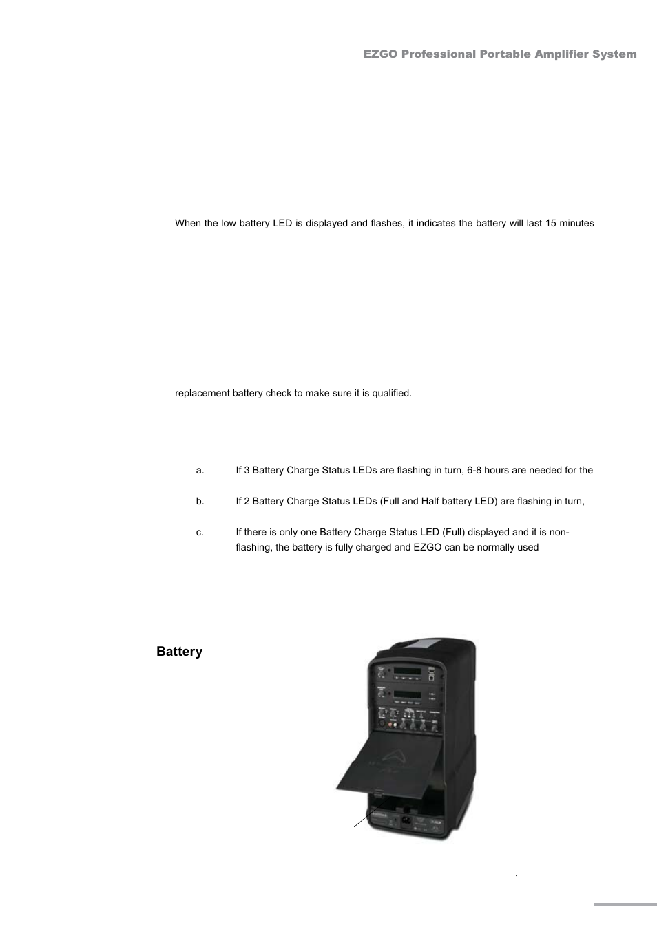 Battery | Wharfedale Pro EZ-BAG User Manual | Page 7 / 20