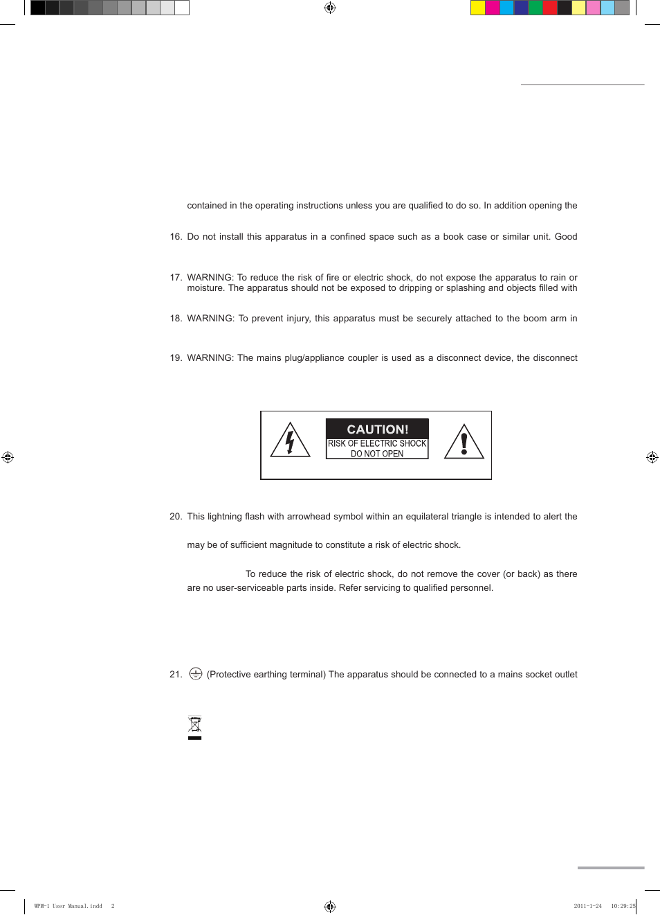 Wpm-1 | Wharfedale Pro WPM-1 User Manual | Page 3 / 16