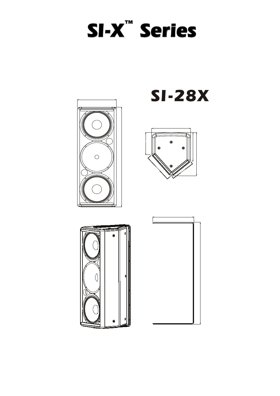 Si-x, Series, Si-28x | Dimensions | Wharfedale Pro SI-18BX User Manual | Page 12 / 16