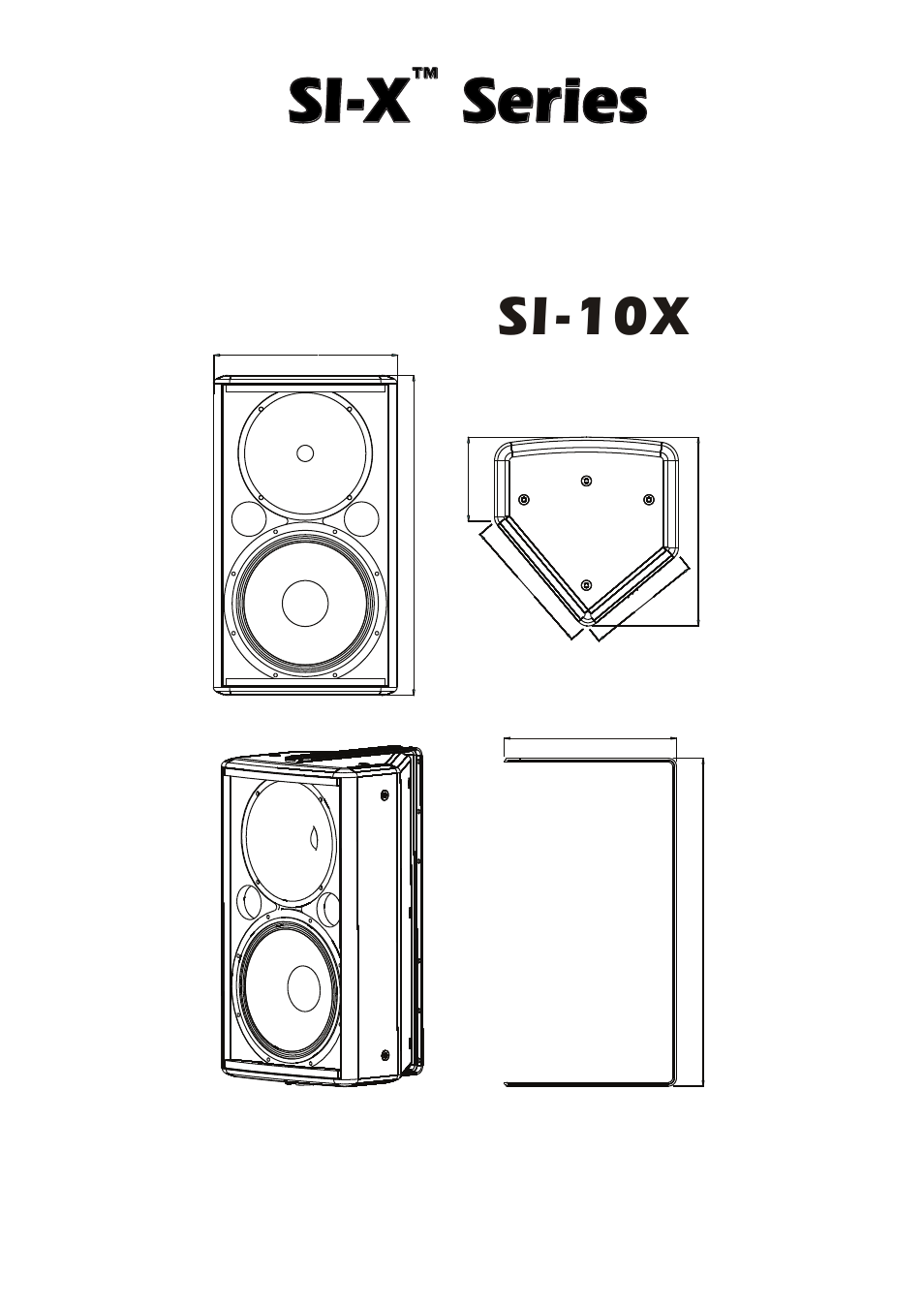 Si-x, Series, Si-10x | Dimensions | Wharfedale Pro SI-18BX User Manual | Page 9 / 16