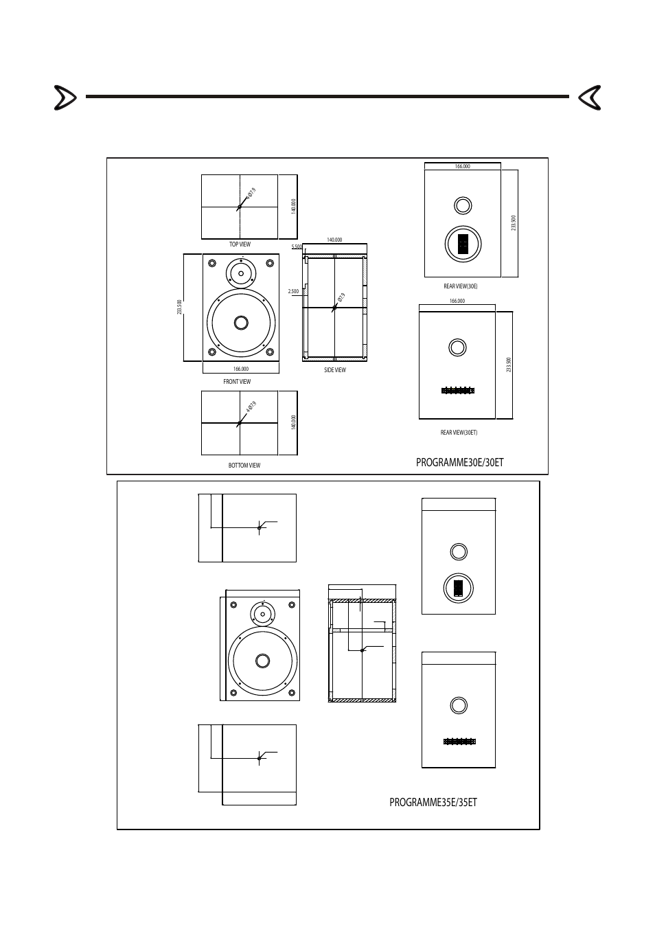 Dimensions | Wharfedale Pro Programme 35ET User Manual | Page 12 / 14