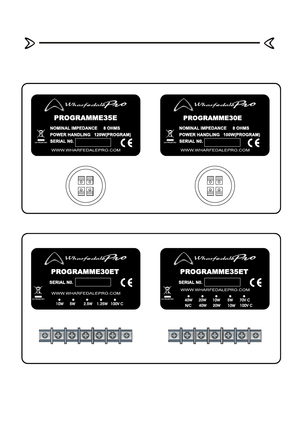 Wharfedale Pro Programme 35ET User Manual | Page 8 / 14