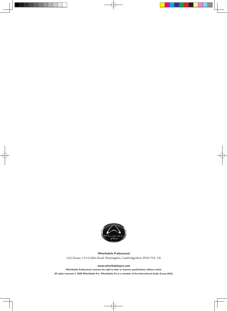 Wharfedale Pro Programme Sub User Manual | Page 22 / 22