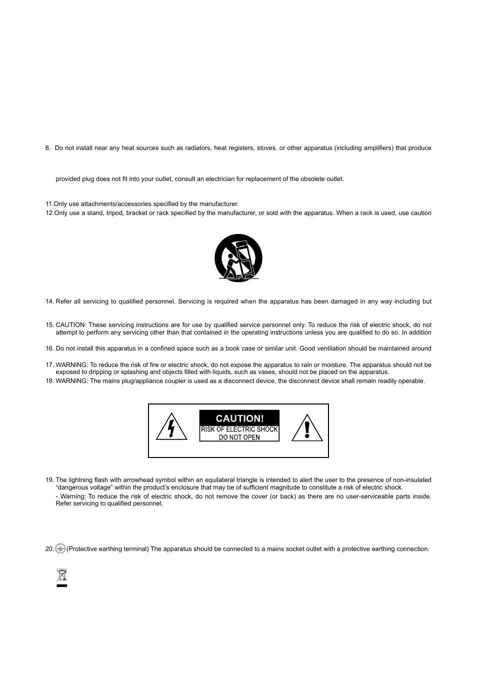 Important warnings & safety instructions | Wharfedale Pro Diva 55 User Manual | Page 2 / 12