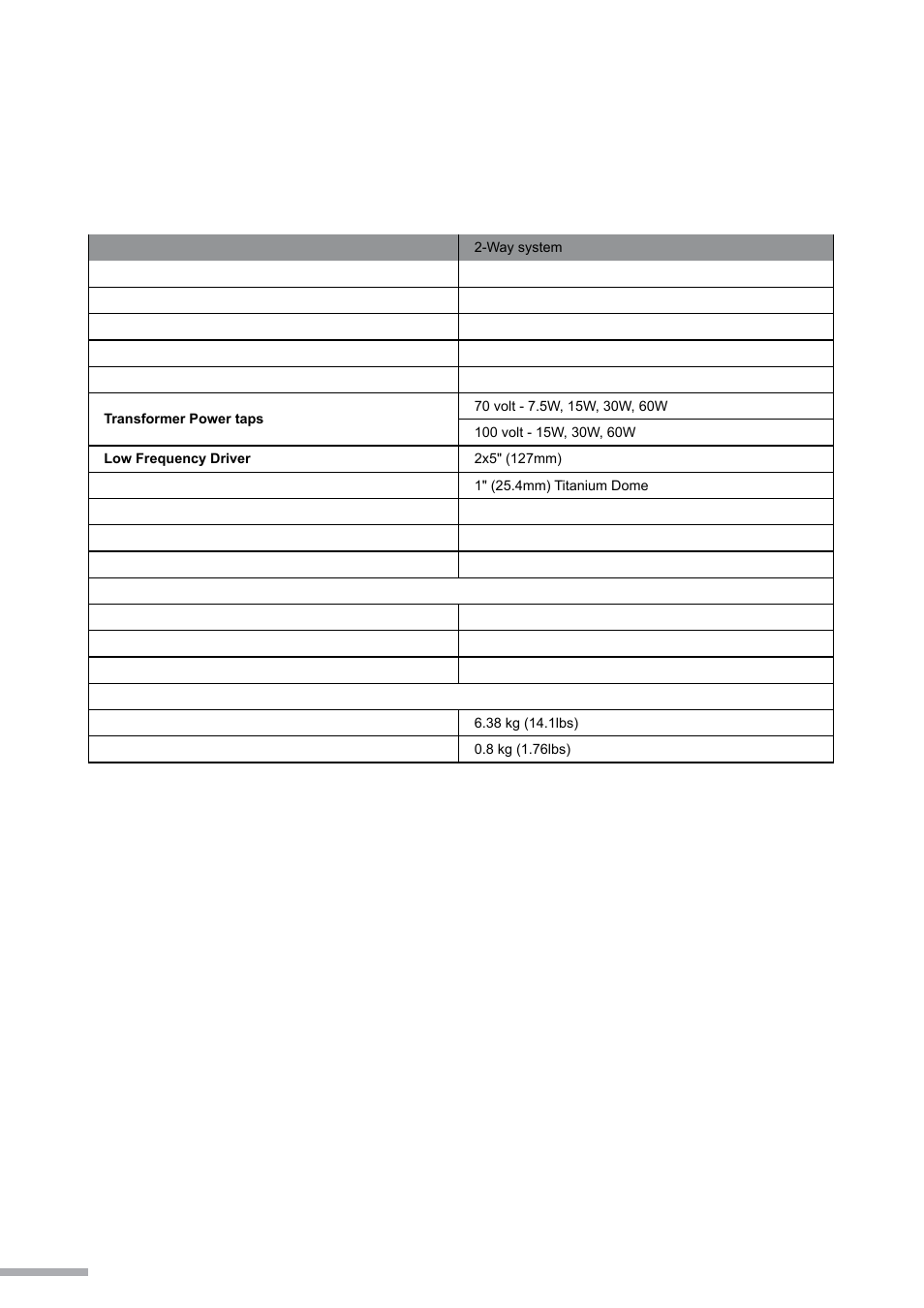 Specifications | Wharfedale Pro Diva 55 User Manual | Page 8 / 12