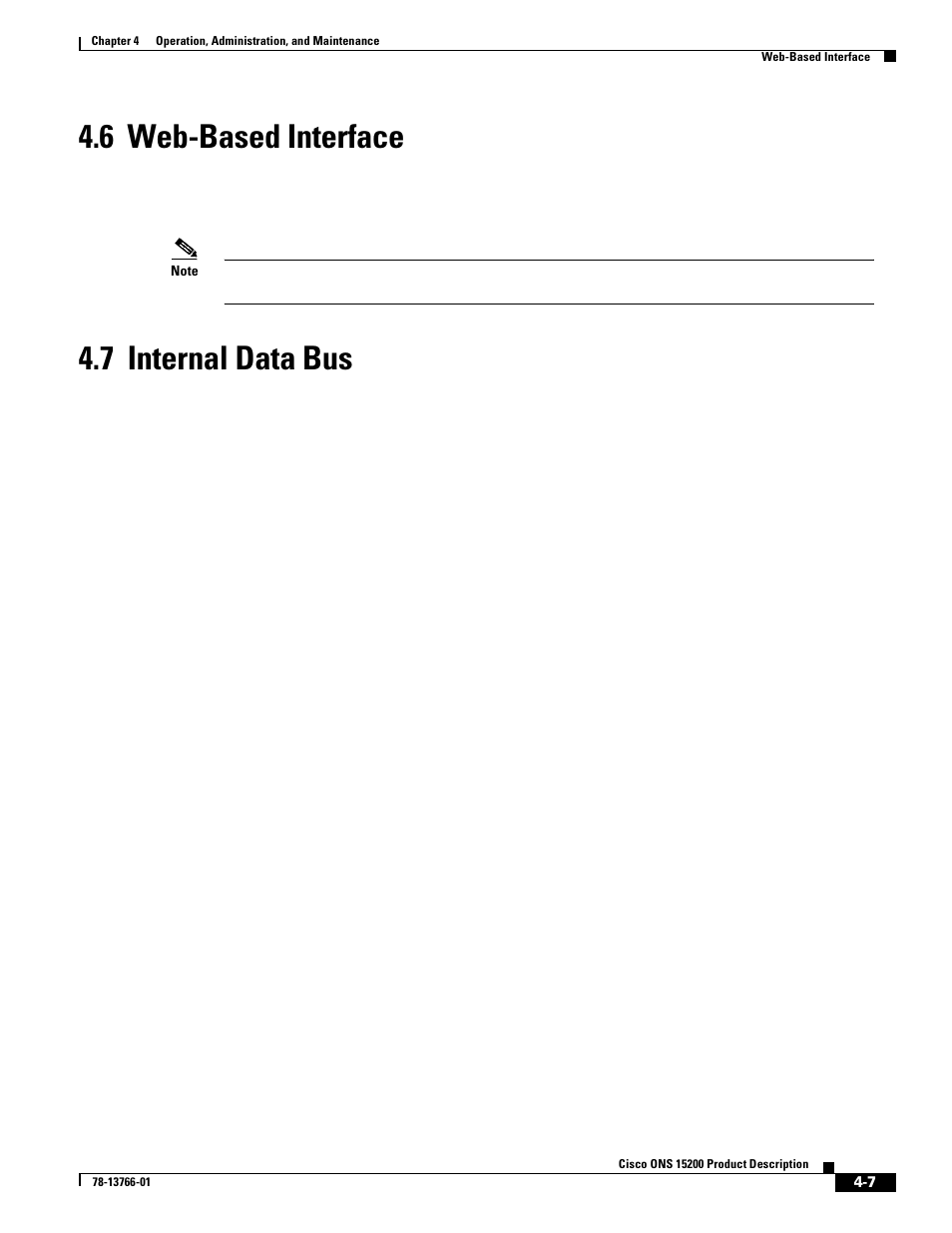 6 web-based interface, 7 internal data bus, 6 web-based interface | 7 internal data bus, Web-based interface” section on | Cisco ONS 15200 User Manual | Page 45 / 74
