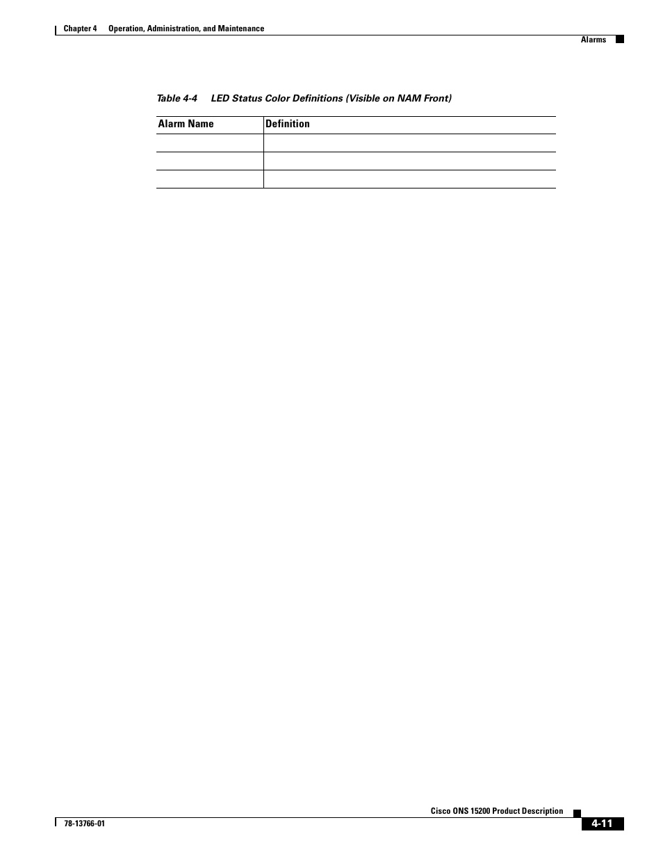 Table 4-4 | Cisco ONS 15200 User Manual | Page 49 / 74