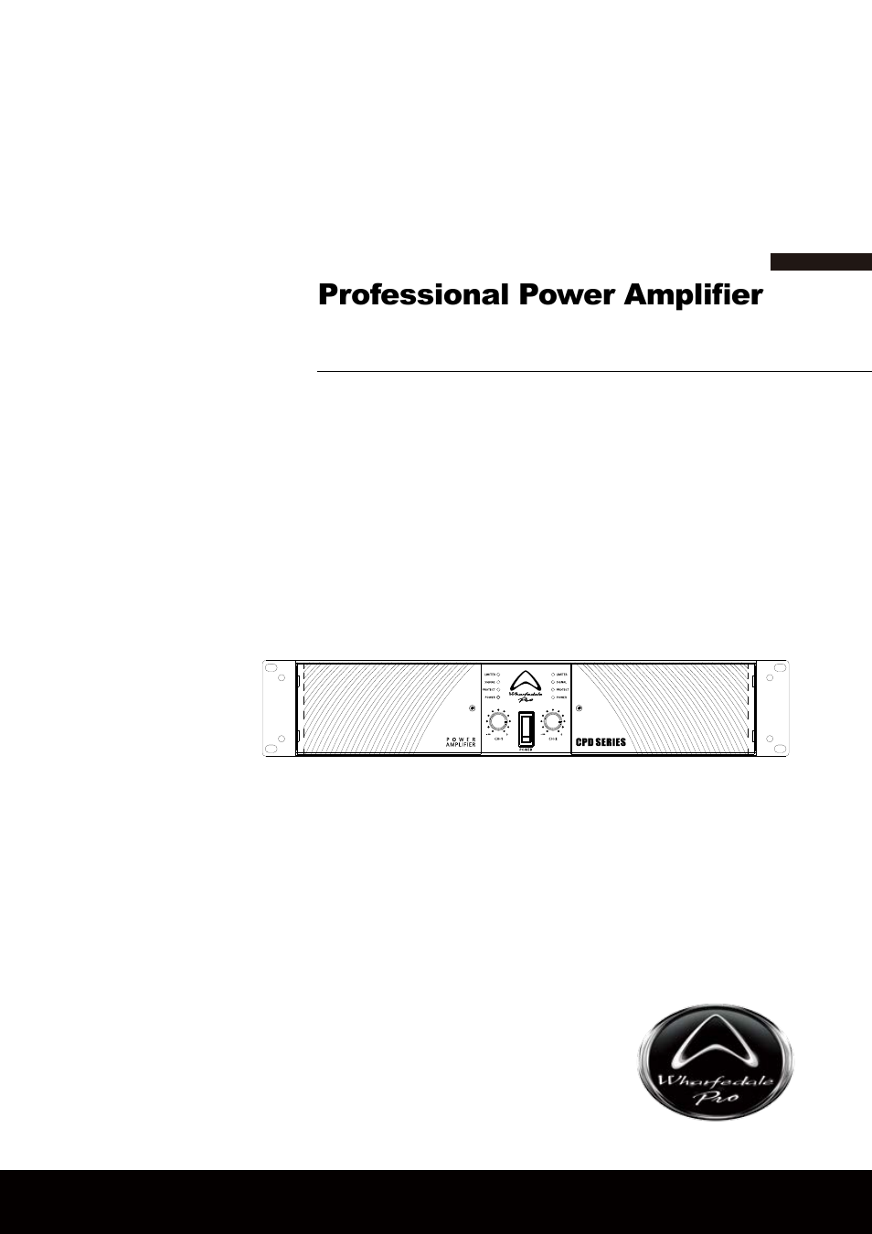 Wharfedale Pro CPD3600 User Manual | 12 pages