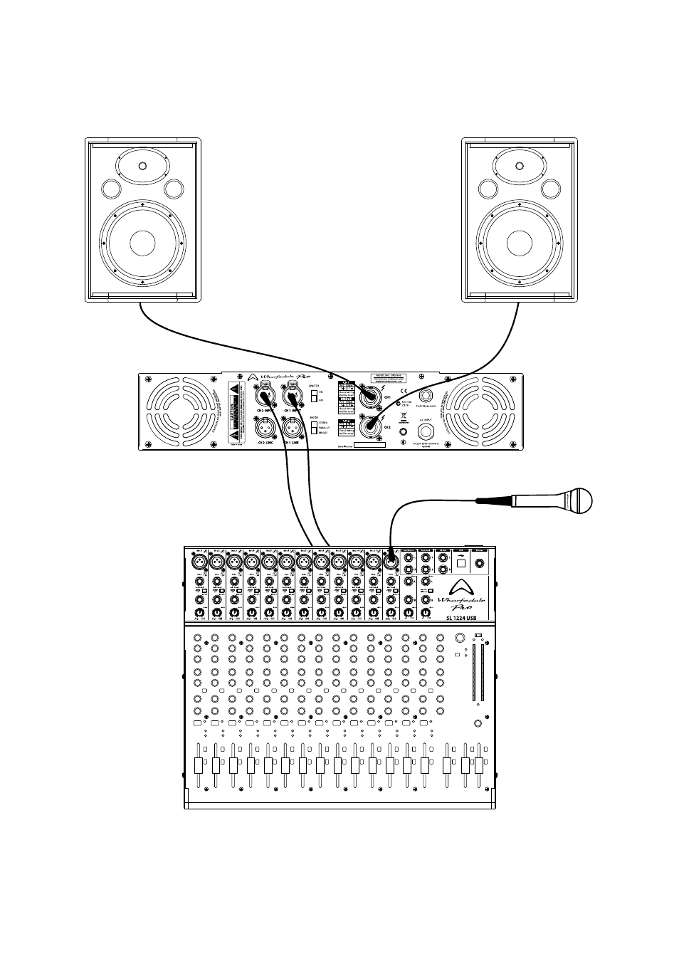 Wiring diagram | Wharfedale Pro CPD3600 User Manual | Page 8 / 12