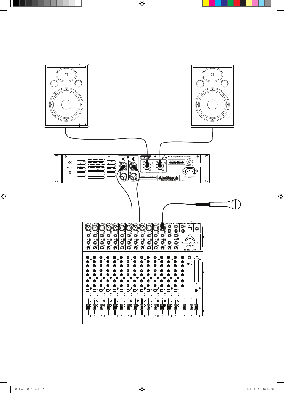 Wiring diagram | Wharfedale Pro WX-3 User Manual | Page 8 / 12