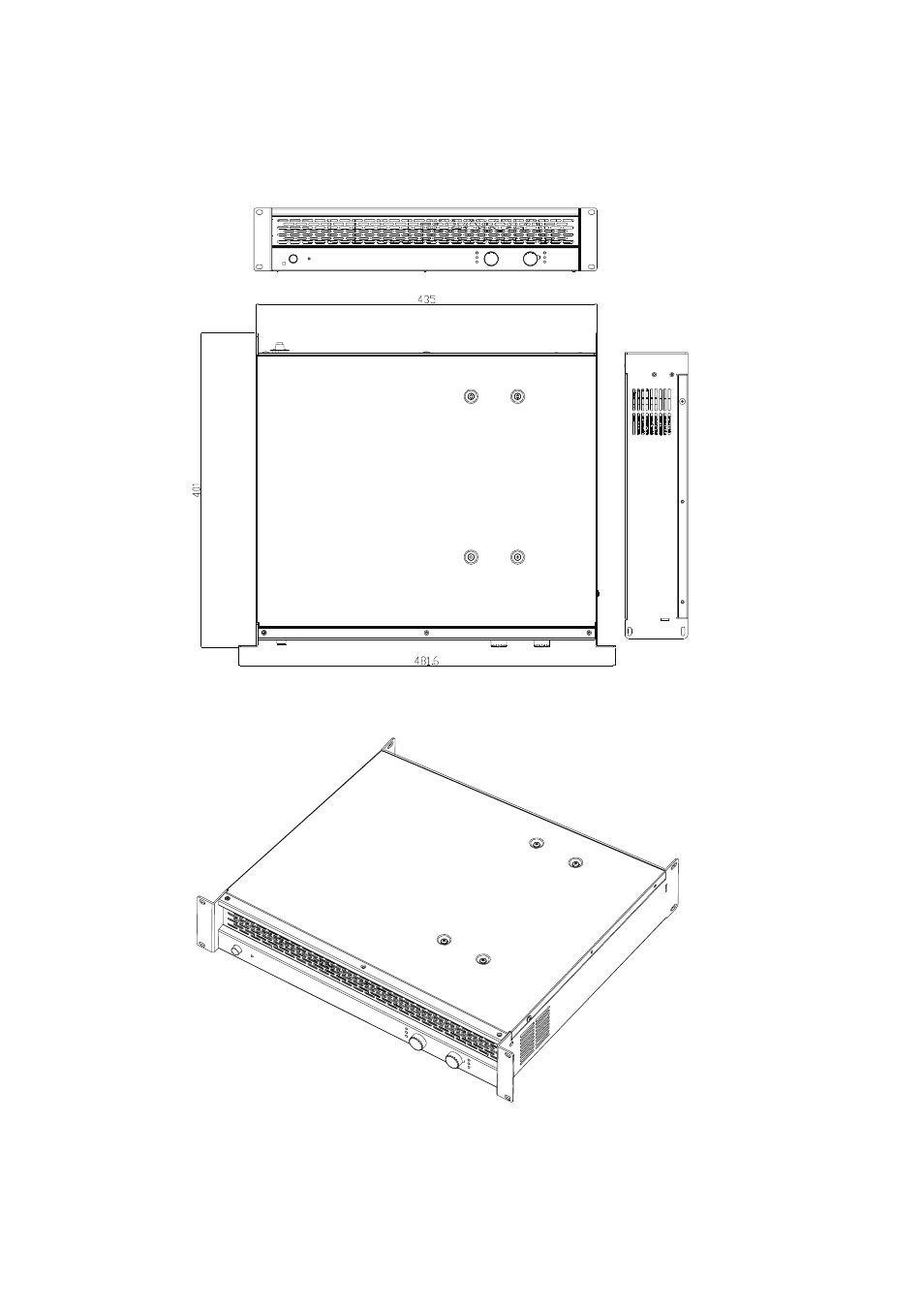 Dimensions | Wharfedale Pro WX-12 User Manual | Page 7 / 12