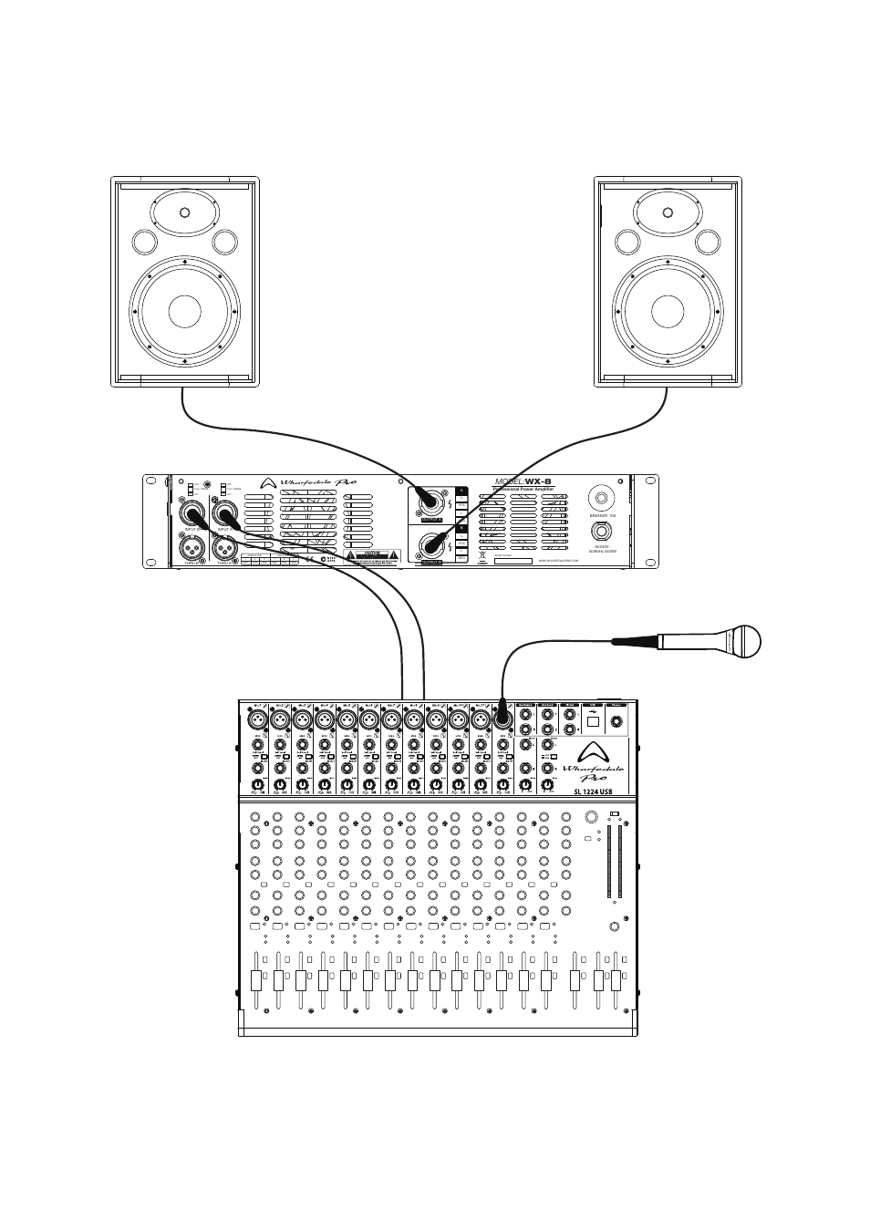 Wiring diagram, Model: wx-8 | Wharfedale Pro WX-12 User Manual | Page 8 / 12