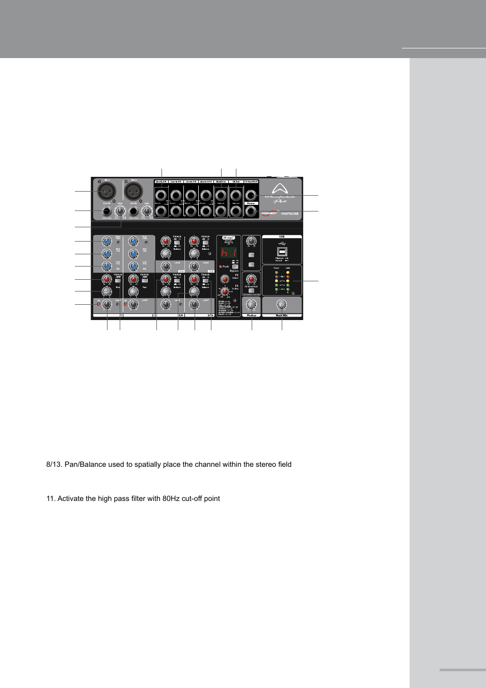Connect series | Wharfedale Pro Connect 1202FX/USB User Manual | Page 11 / 20