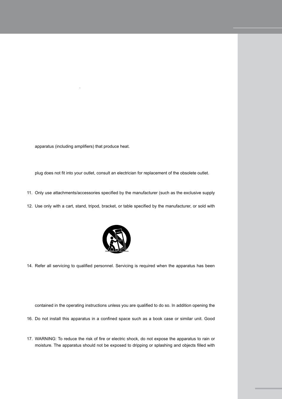 Important warnings & safety instructions | Wharfedale Pro Connect 1202FX/USB User Manual | Page 3 / 20