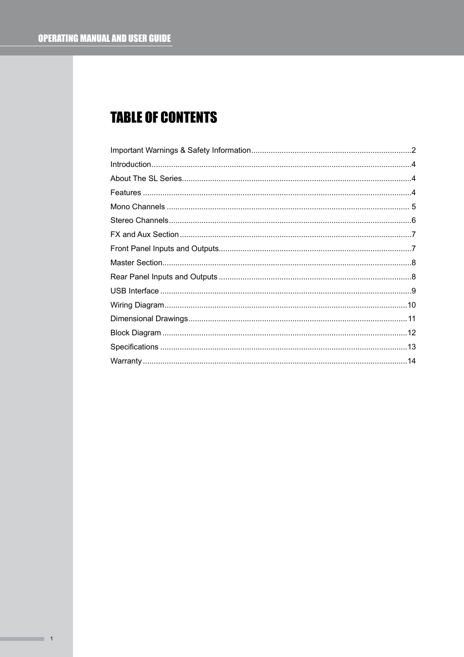 Wharfedale Pro SL824USB User Manual | Page 2 / 16