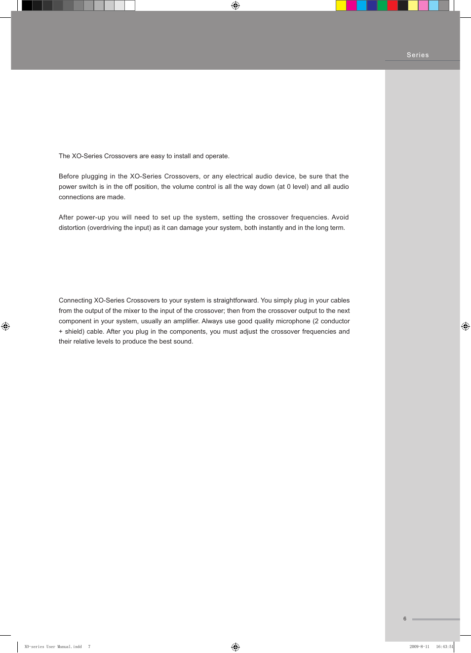 Setting up, Connections / wiring | Wharfedale Pro XO-206X User Manual | Page 7 / 12