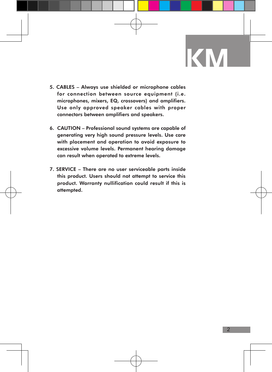 Wharfedale Pro KMD7 User Manual | Page 5 / 14
