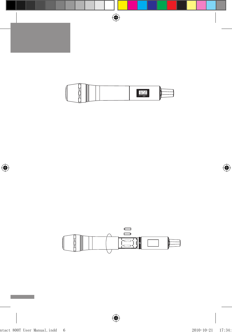 Transmitter / microphone (fig.3), Operating manual | Wharfedale Pro Contact 800T User Manual | Page 8 / 20
