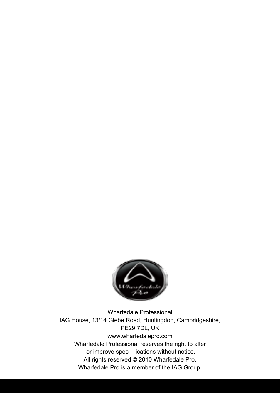 Wharfedale Pro Contact 502A User Manual | Page 16 / 16