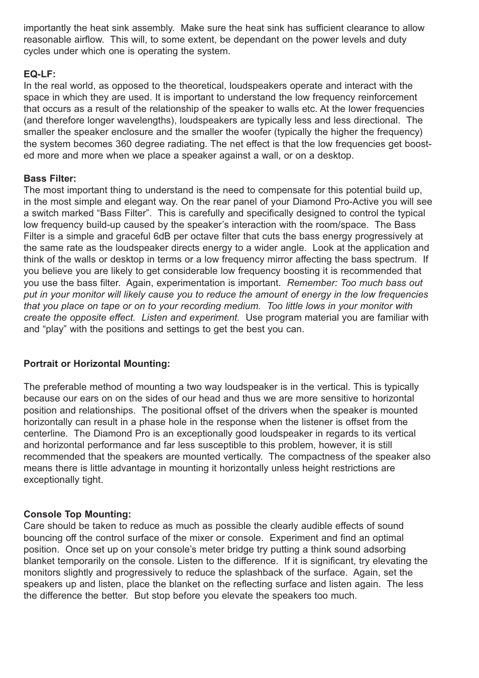 Wharfedale Pro Diamond 8.2 Active User Manual | Page 8 / 12