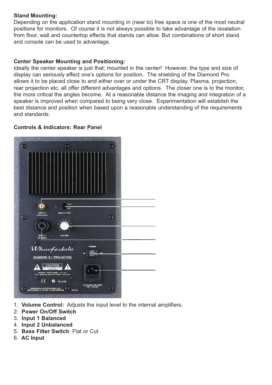 Wharfedale Pro Diamond 8.2 Active User Manual | Page 9 / 12