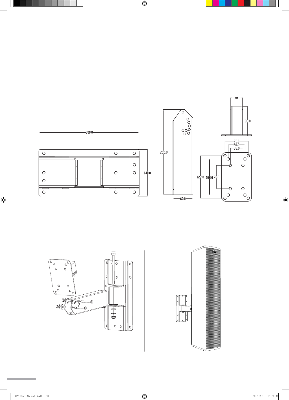 Wpb-5 parts and specifications wpb-5 assembly | Wharfedale Pro WPB-3 User Manual | Page 10 / 12