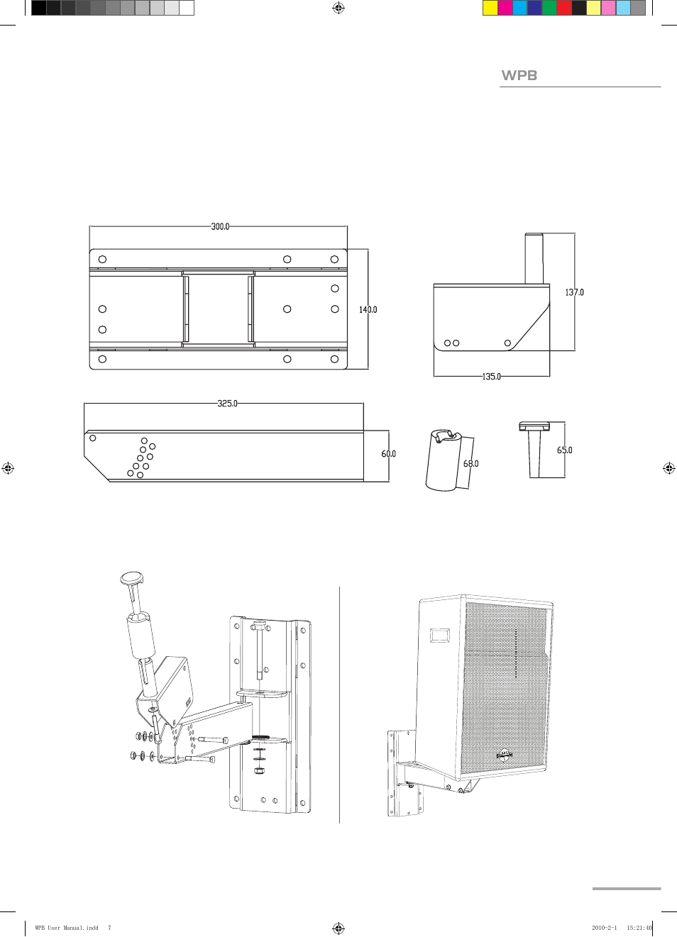 Wpb-2 parts and specifications wpb-2 assembly | Wharfedale Pro WPB-3 User Manual | Page 7 / 12