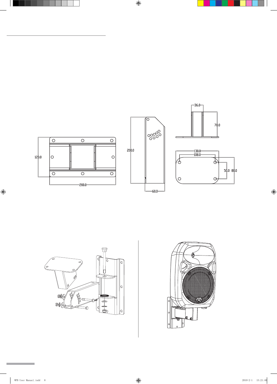 Wpb-3 parts and specifications wpb-3 assembly | Wharfedale Pro WPB-3 User Manual | Page 8 / 12