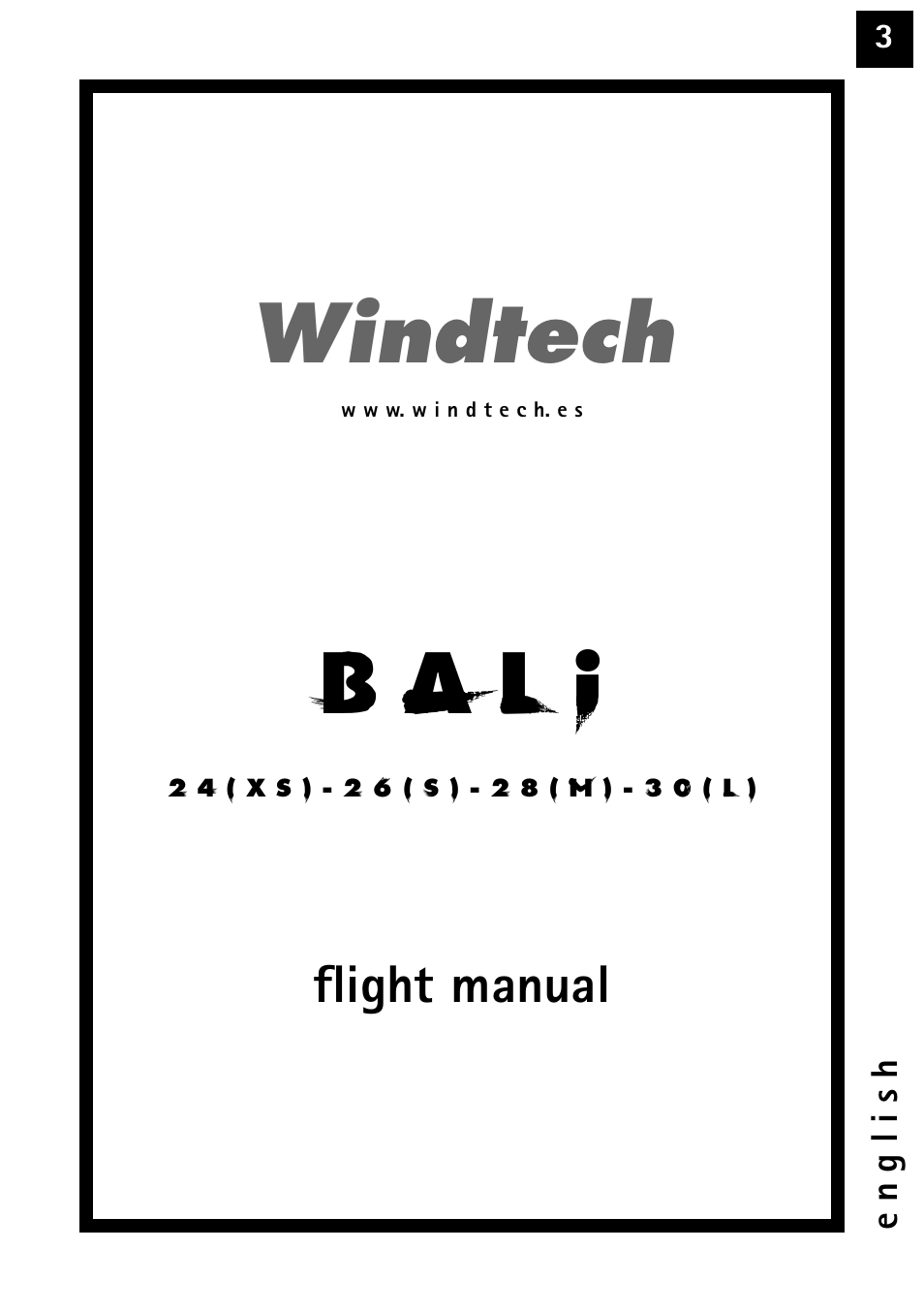B a l i, Windtech, Flight manual | Windtech bali User Manual | Page 3 / 32