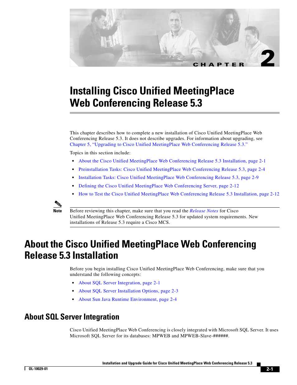 About sql server integration, C h a p t e r | Cisco Conference Phone User Manual | Page 19 / 82