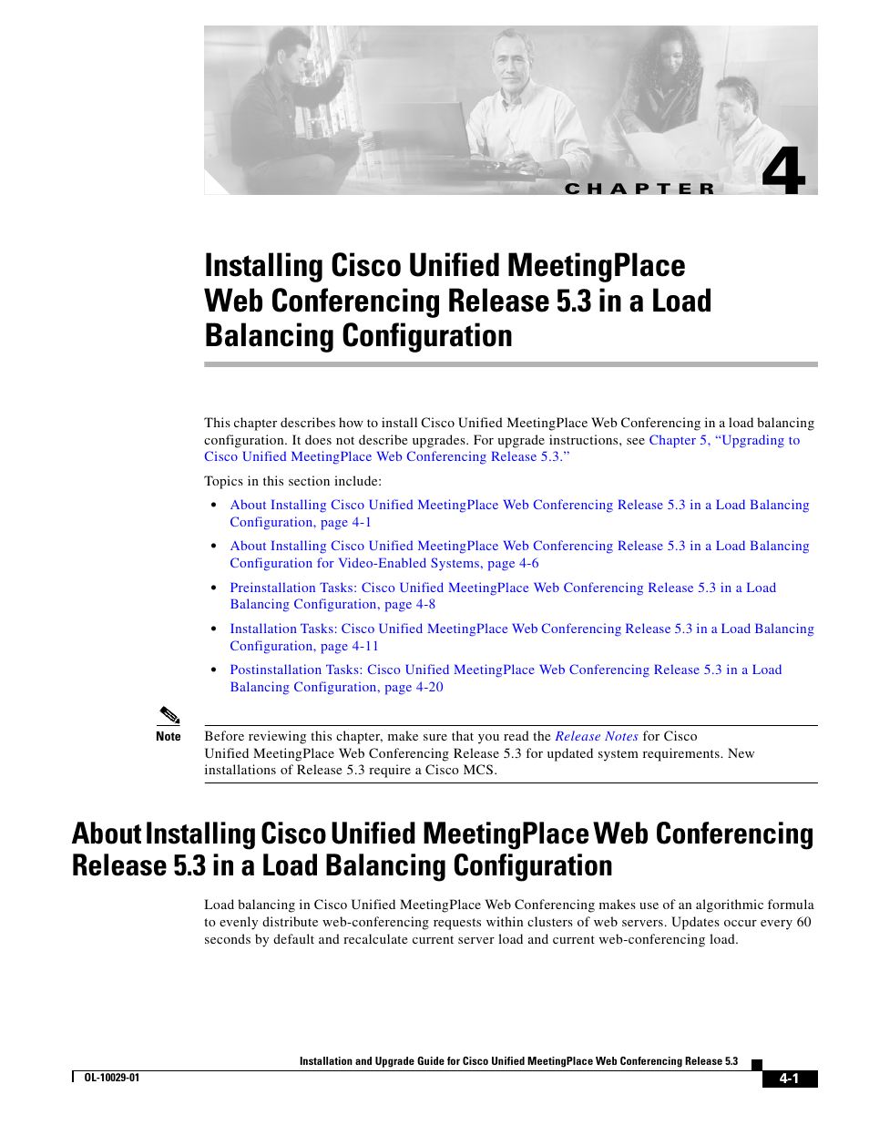 C h a p t e r, Release 5.3 in a load balancing configuration | Cisco Conference Phone User Manual | Page 43 / 82