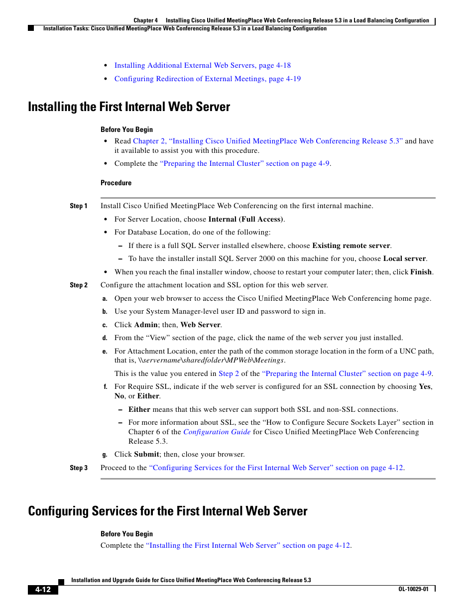 Installing the first internal web server | Cisco Conference Phone User Manual | Page 54 / 82
